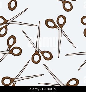scissors seamless pattern Stock Vector
