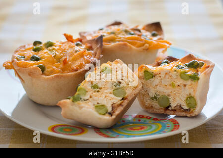 Gluten free chicken quiche with peas, food Stock Photo
