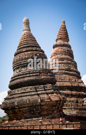 The Leaning Tower of Bagan, Myanmar Stock Photo
