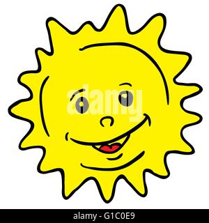sun cartoon doodle Stock Vector