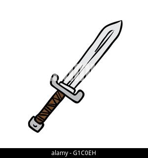 sword cartoon illustration Stock Vector