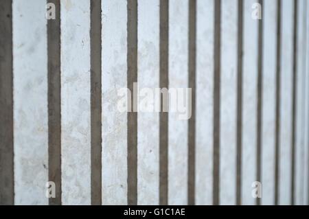 Light and Shadows on modern columns as abstract art. Selective focus Stock Photo