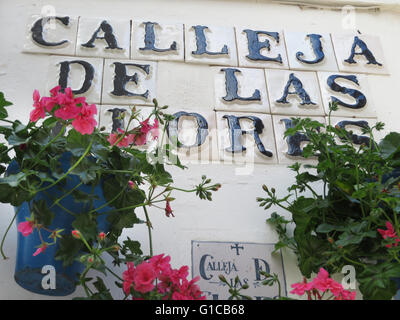 Calle de las Flores, Cordoba, Andalucia, Spain, Europe Stock Photo
