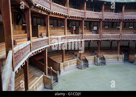 Interior of the Globe Theatre London, associated with William ...