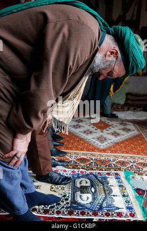 Naqshbandi sufis praying. Romilly. France. Stock Photo