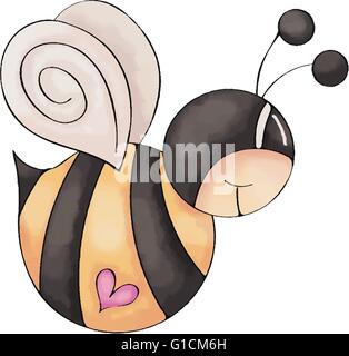 bumble, bumbles, bee, bees, bumblebee, bumblebees, insects, insect, bugs, bug, flying, fly, flies, happy, cheerful, bright, smil Stock Vector