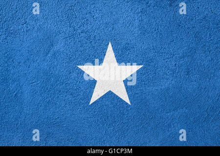 flag of Somalia or Somali banner on rough pattern background Stock Photo