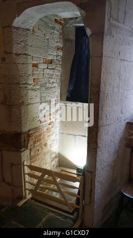 Priest hole in a Catholic house in England Stock Photo