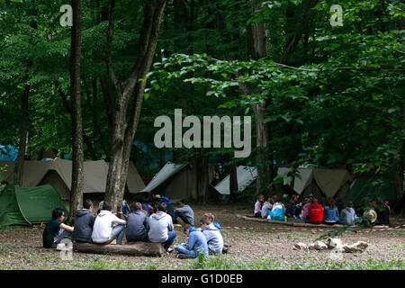 FRAT catholic youth camp. Jambville. France. Stock Photo