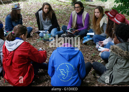 FRAT catholic youth camp. Jambville. France. Stock Photo