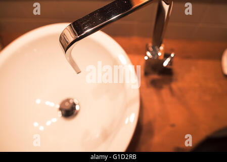 Elegant sink in bathroom Stock Photo