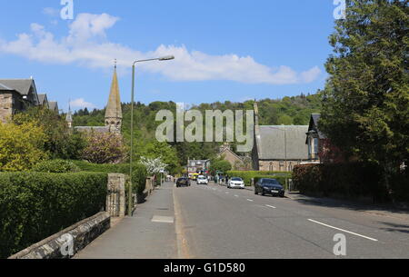 Bridge of Allan street scene Scotland  May 2016 Stock Photo