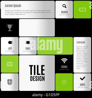 Business tile design. Vector design elements for flyers, templates, infographics. Stock Vector