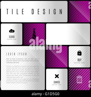Business tile design. Vector design elements for flyers, templates, infographics. Stock Vector