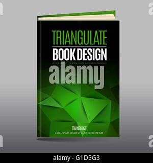 Modern abstract brochure as book flyer design template. Business - report theme. Stock Vector