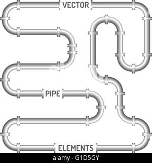 Pipe isolated on the white background. Vector design elements. Stock Vector