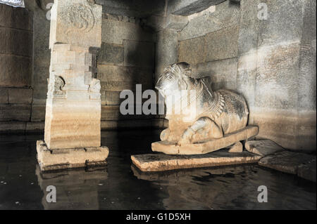 Underground Shiva temple at Hampi on India Stock Photo