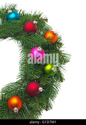Isolated Christmas wreath Stock Photo