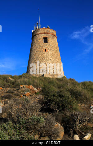 Torre Vigia de los Lobos watchtower, Rodalquilar, Cabo de Gata natural park, Almeria, Spain Stock Photo