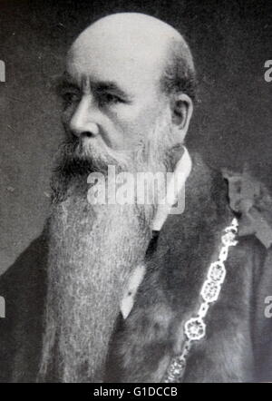 Photographic portrait of Sir John Aird, 1st Baronet (1833-1911) civil engineering contractor and Conservative Member of Parliament. Dated 20th Century Stock Photo