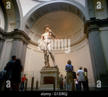 Statue of David by Michelangelo in the Galeria dell Accademia, Florence, Tuscany, Italy Stock Photo