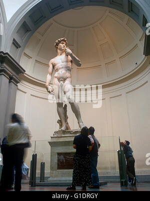 Statue of David by Michelangelo in the Galeria dell Accademia, Florence, Tuscany, Italy Stock Photo