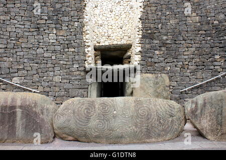 Newgrange, a prehistoric monument in County Meath, Ireland Stock Photo