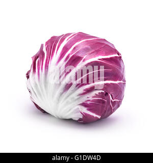 red whole cabbage isolated white Stock Photo
