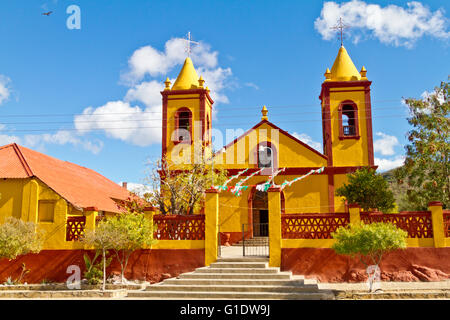 Parroquia de Nuestra Senora de Guadalupe, Parish of Our Lady of Guadalupe in El Triunfo, Baja Sur, Mexico Stock Photo