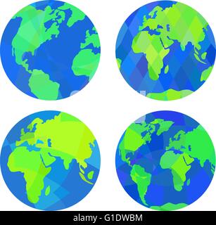 Set of earth globes isolated illustration Stock Vector Image & Art - Alamy