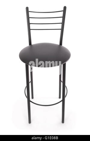 Bar black high chair isolated on white background Stock Photo
