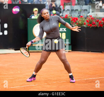 Serena Williams of USA playing Anna-Lena Friedsam of Germany in the womens singles second round match at BNL Internationals Rome Stock Photo