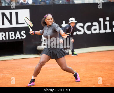 Serena Williams of USA playing Anna-Lena Friedsam of Germany in the womens singles second round match at BNL Internationals Rome Stock Photo