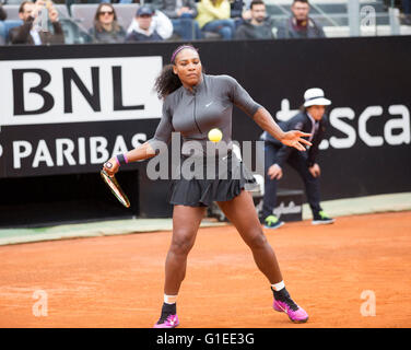 Serena Williams of USA playing Anna-Lena Friedsam of Germany in the womens singles second round match at BNL Internationals Rome Stock Photo