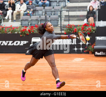 Serena Williams of USA playing Anna-Lena Friedsam of Germany in the womens singles second round match at BNL Internationals Rome Stock Photo