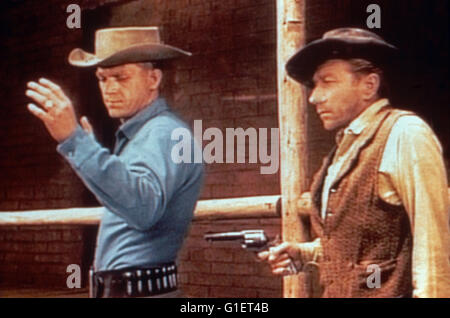 Wanted: Dead or Alive, aka: Der Kopfgeldjäger, Fernsehserie, USA 1958 - 1961, Darsteller: Victor Perrin, Steve McQueen (links) Stock Photo