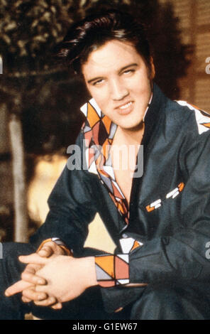 Der amerikanische Sänger, Musiker und Schauspieler Elvis Presley, 1950er Jahre. American singer, musician and actor Elvis Presley, 1950s. Stock Photo