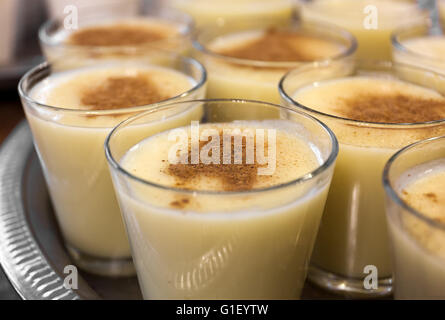 Boza or Bosa, traditional Turkish dessert made of millet or corn flour Stock Photo