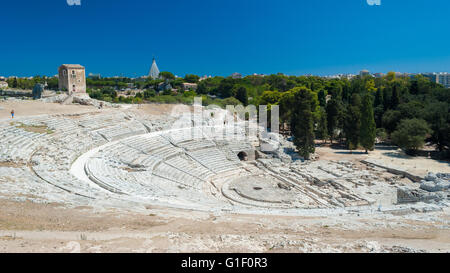 The greek theatre of Syracuse (Sicily) Stock Photo