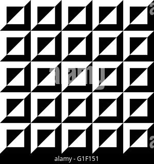 Abstract beveled, embossed pattern, monochrome background. Seamlessly repeatable studded pattern. Stock Vector