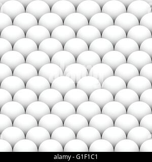 Overlapping shaded spheres, orbs. Repeatable background with shaded circles. Seamlessly repeatable geometric pattern Stock Vector