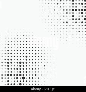 Circle halftone element, monochrome abstract graphic for DTP, prepress or generic concepts. Stock Vector