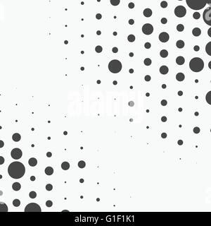 Circle halftone element, monochrome abstract graphic for DTP, prepress or generic concepts. Stock Vector