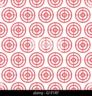 Cross hair, target mark, reticle. Graphics for hunting, accuracy, firearm, aiming, targeting concepts - Repeatable pattern. Stock Vector