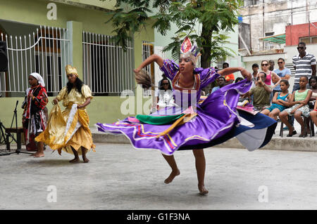 Rumba Morena women's group performing at El Gran Palenque, Vedado, Havana, Cuba Stock Photo