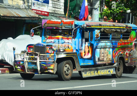 Colorful jeepney in Manila, Philippines Stock Photo