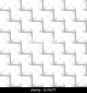 Abstract geometric 3d studded background. Mosaic of pyramidal, pointed tiles. Seamlessly repeatable minimal pattern. Stock Vector