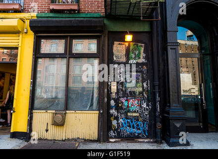 New York, NY 18 April 2015 - Bowery storefront with Graffiti ©Stacy Walsh Rosenstock Stock Photo