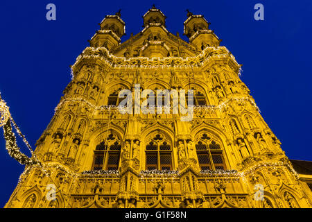 Magnificent City Hall of Leuven in Belgium Stock Photo