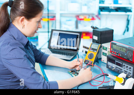 Woman soldering Stock Photo 82697561 Alamy